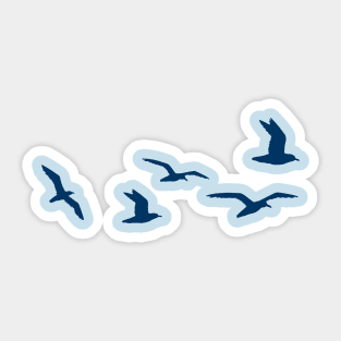 Silver Bay Flock of Seagulls Sticker